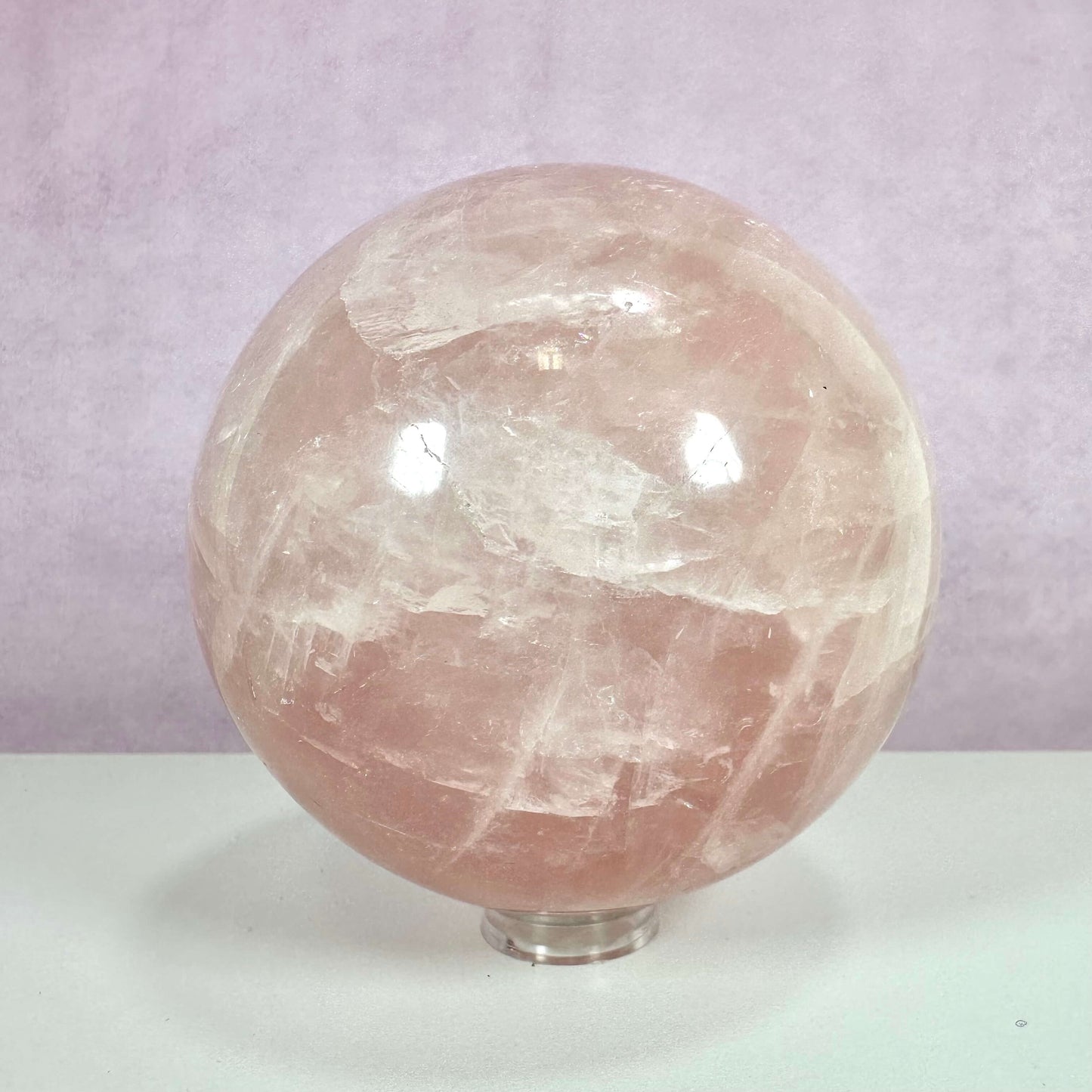 Rosenkvarts kugle XL nr 1