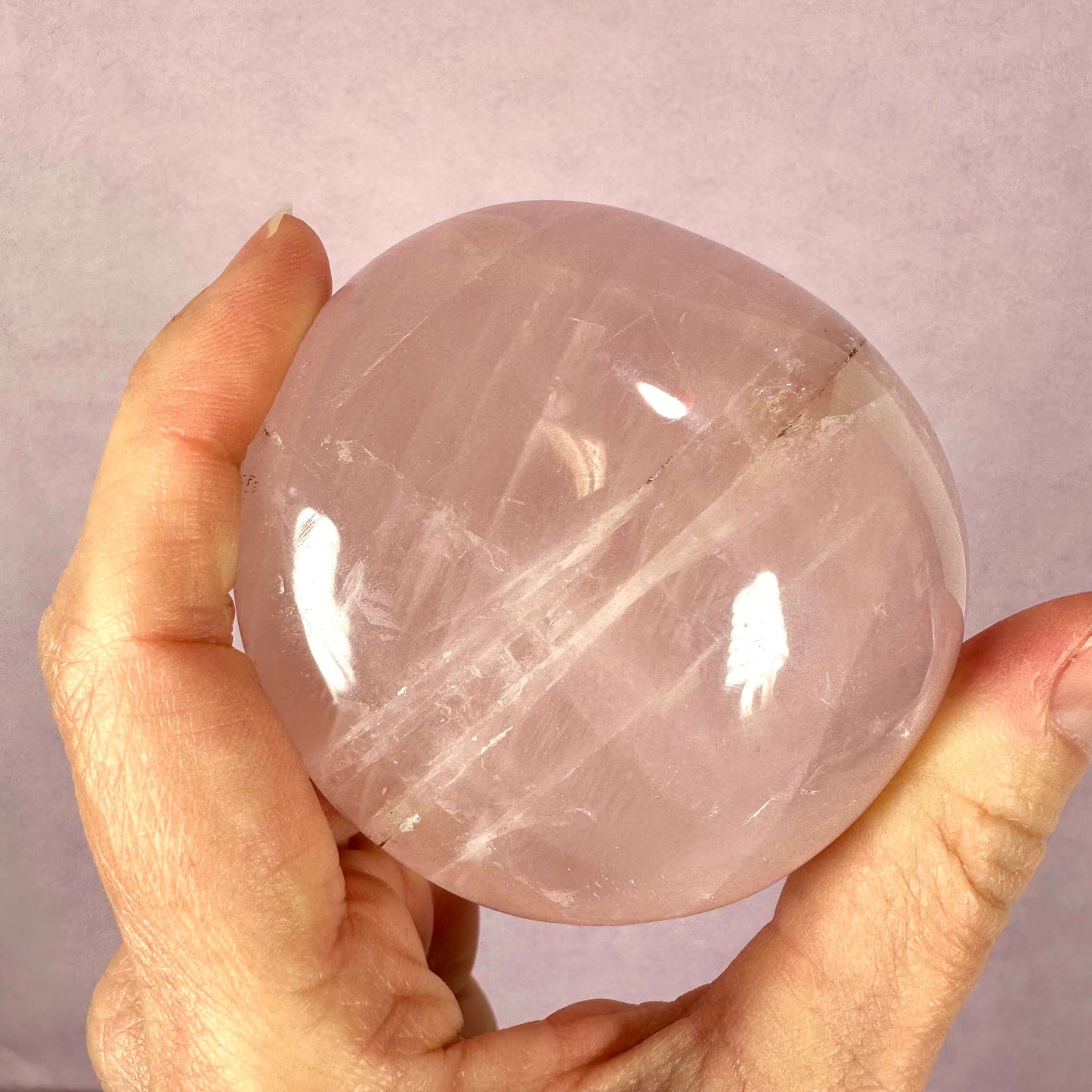 Rosenkvarts palmstone