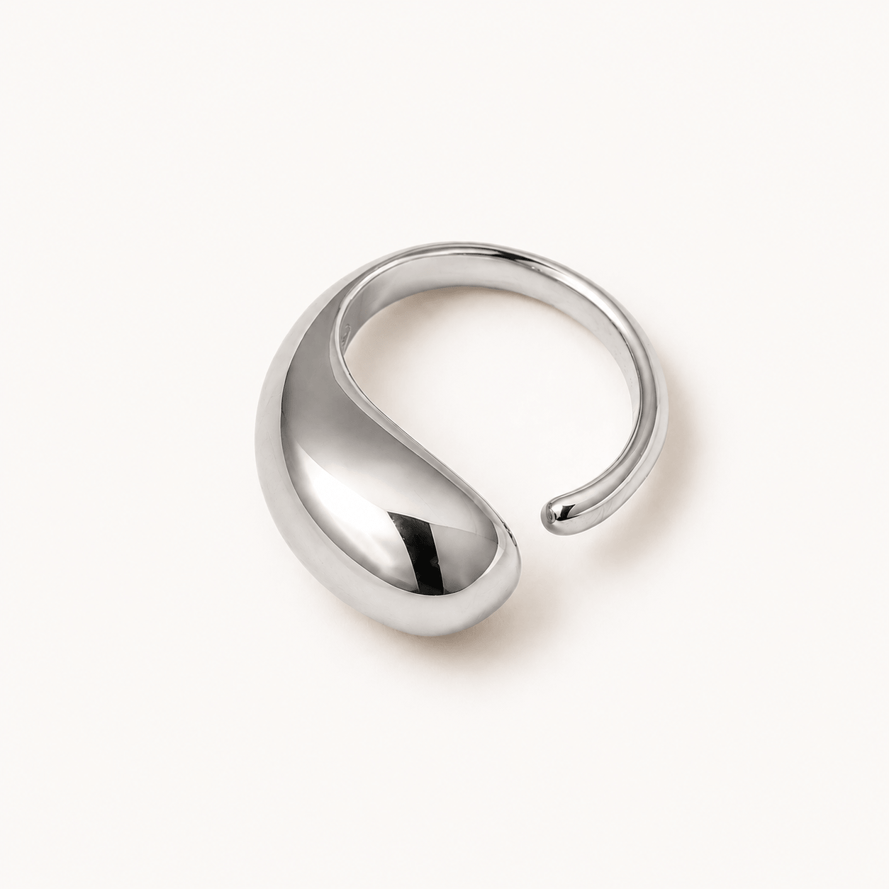 Drop fingerring i rustfrit stål