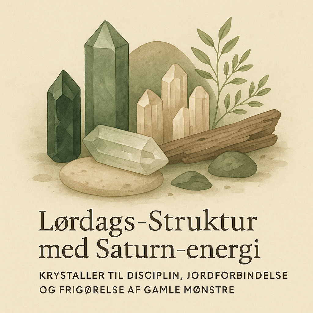 Lørdags-Struktur med Saturn-energi: Krystaller til Disciplin, Jordforbindelse og Frigørelse af Gamle Mønstre