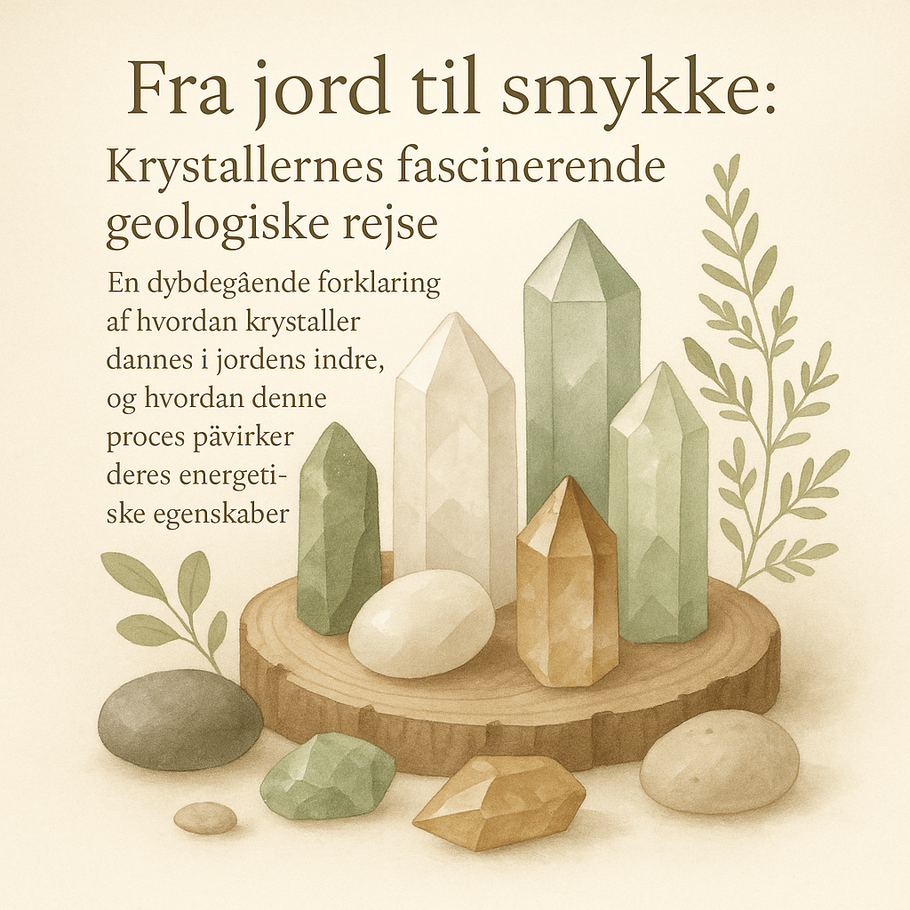 Fra jord til smykke: Krystallernes fascinerende geologiske rejse - En dybdegående forklaring af hvordan krystaller dannes i jordens indre, og hvordan denne proces påvirker deres energetiske egenskaber.
