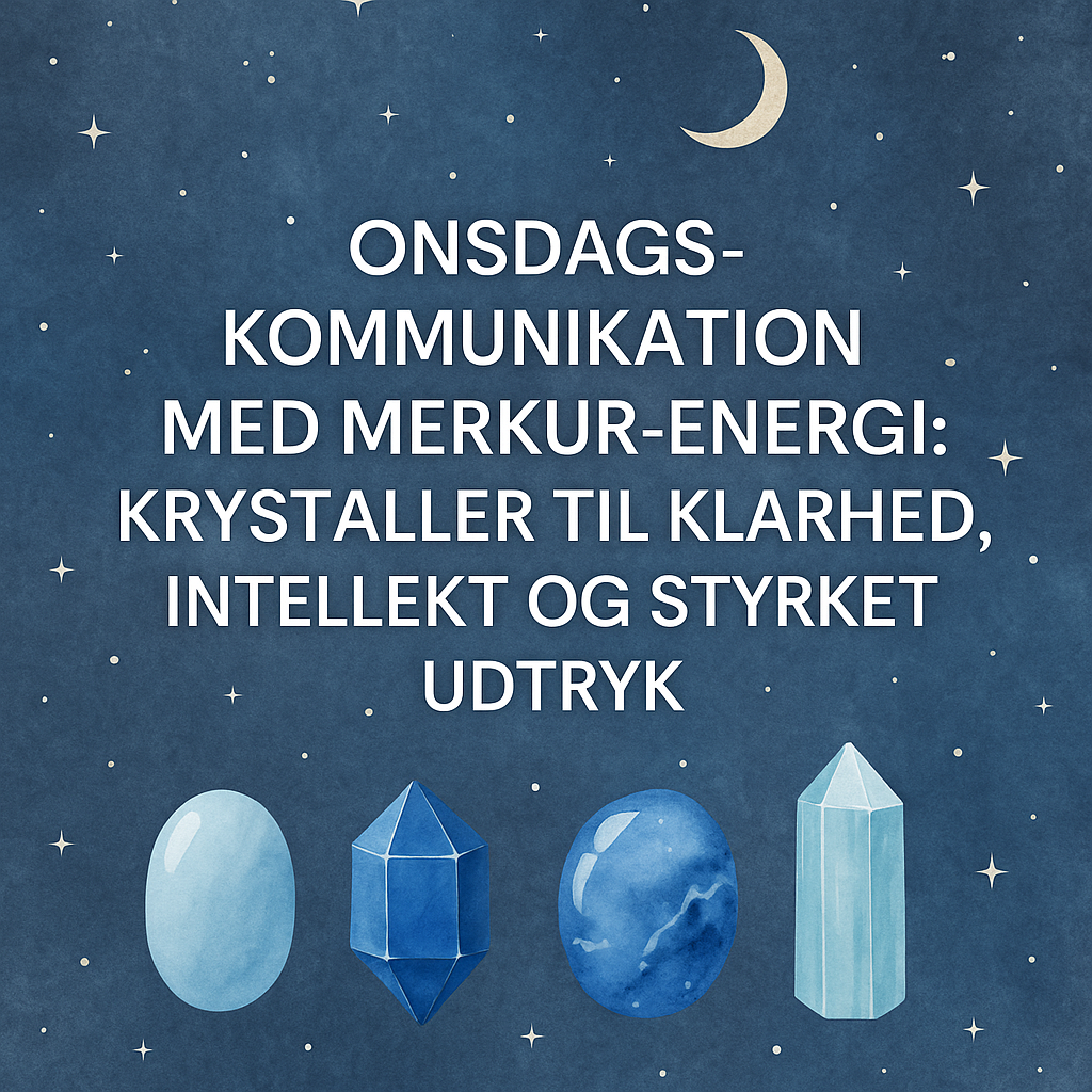 Onsdags-Kommunikation med Merkur-energi: Krystaller til klarhed, intellekt og styrket udtryk