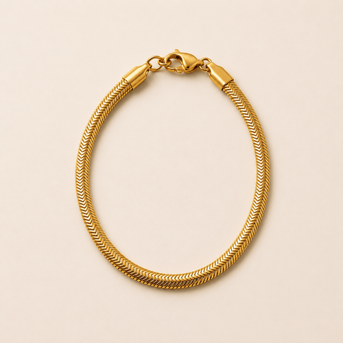 Slange armbånd, gylden