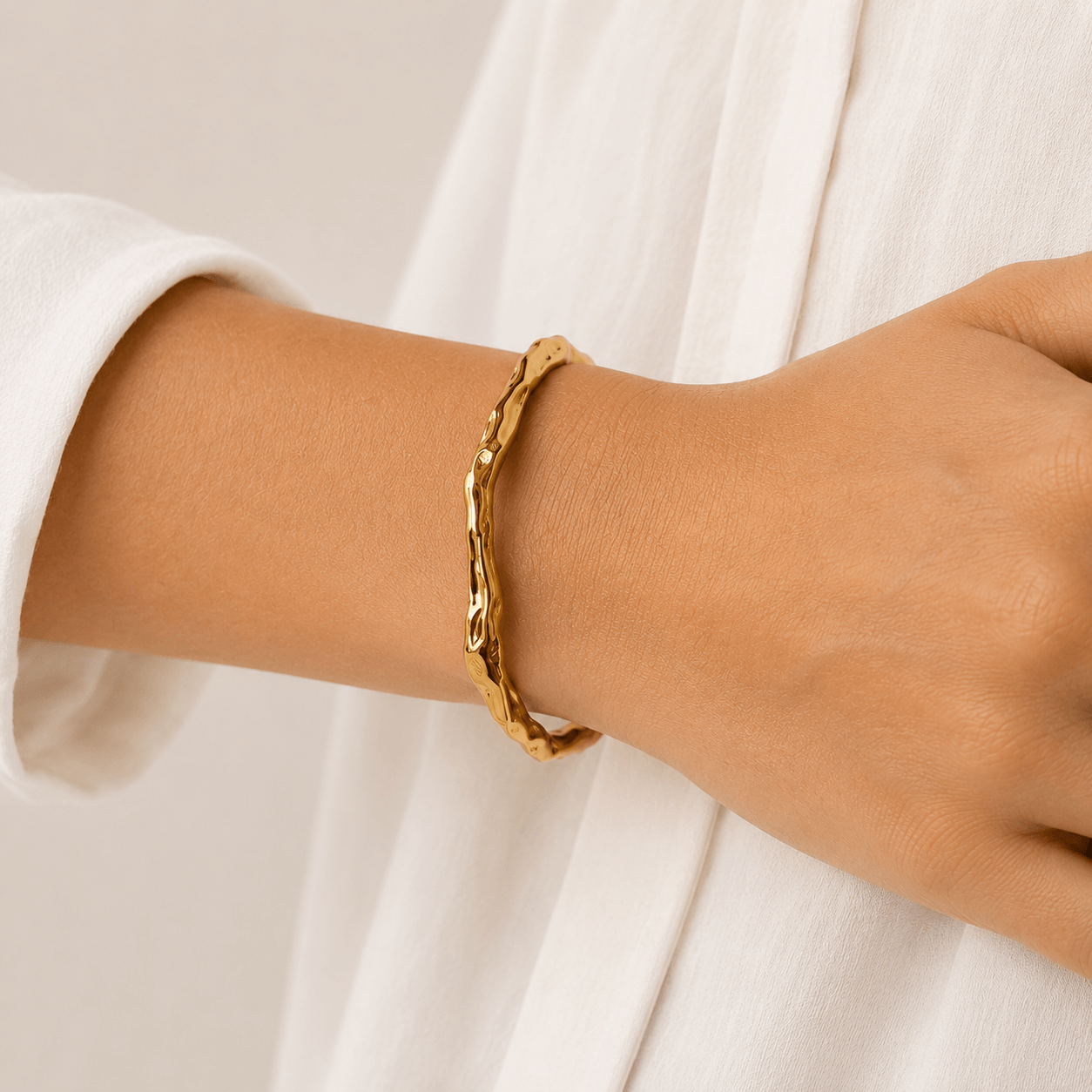 Nordlys armring - gylden