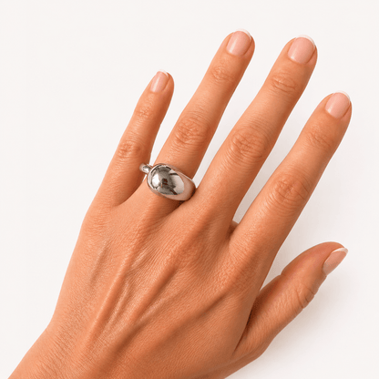 Drop fingerring i rustfrit stål