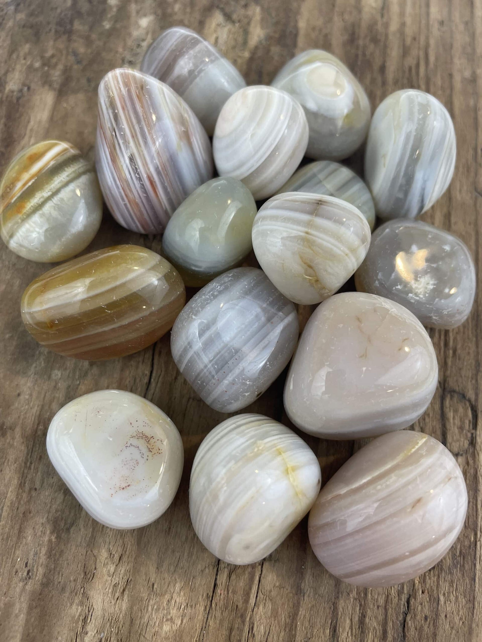 Agat bånd lommesten