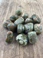 Grøn Rhyolit lommesten