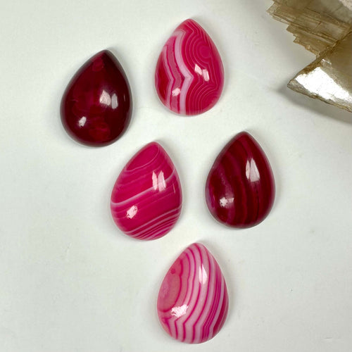 Pink agat dråbe