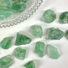 Grøn fluorit rå små