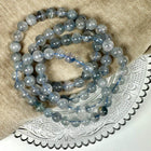 Blå fluorit armbånd 8mm