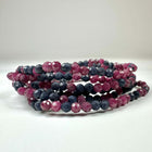 Rubin safir armbånd 4mm facet