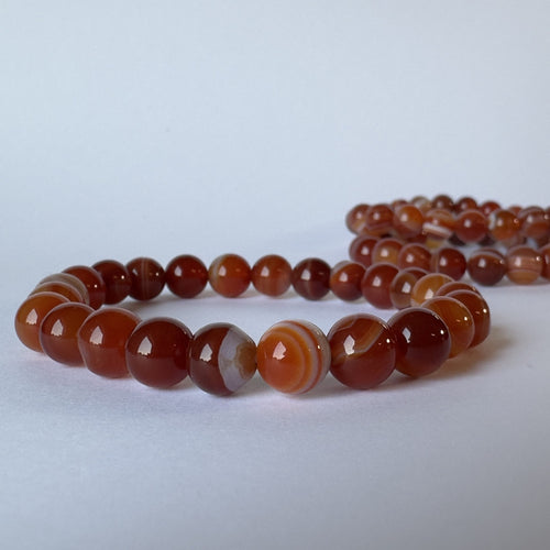 Rød agat armbånd 6mm