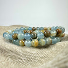 Akvatin lemurie calcit armbånd