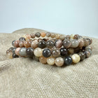 Sort månesten armbånd 4mm