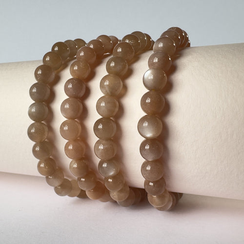 Fersken Månesten armbånd