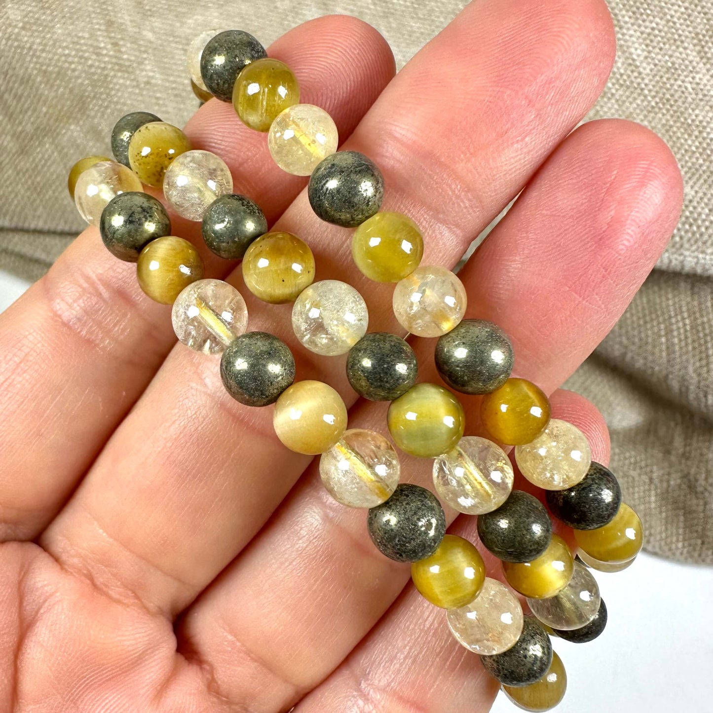 Solar plexus chakra armbånd