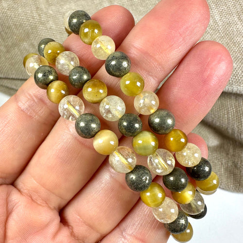 Solar plexus chakra armbånd