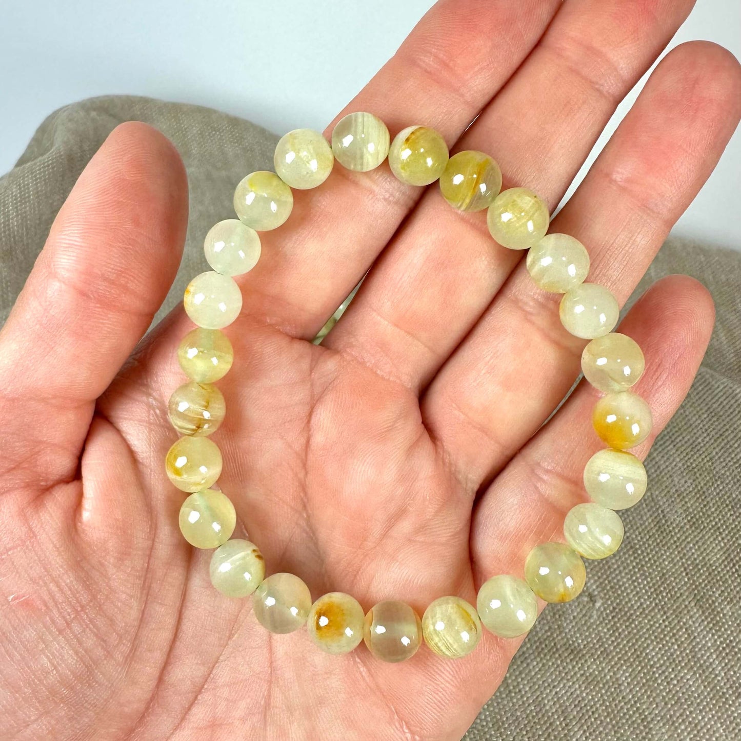 Grøn onyx armbånd