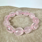Rosenkvarts oval armbånd
