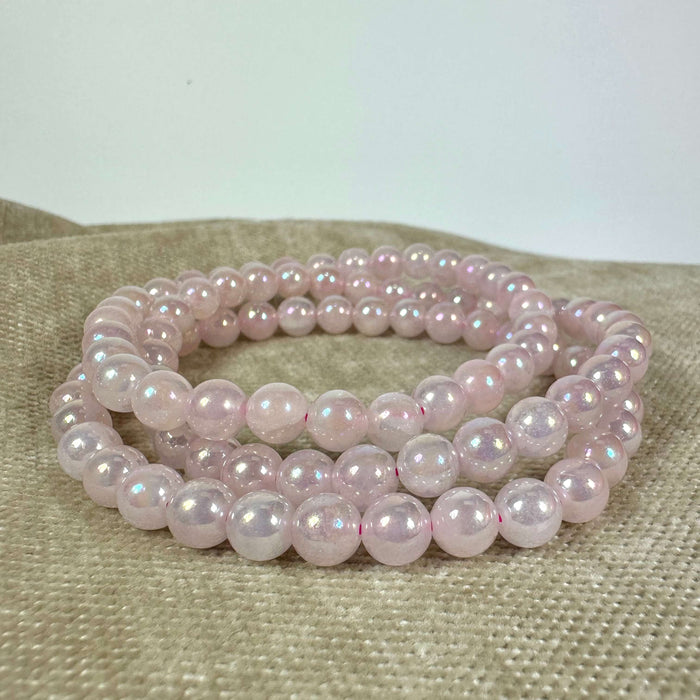 Rosenkvarts aura armbånd