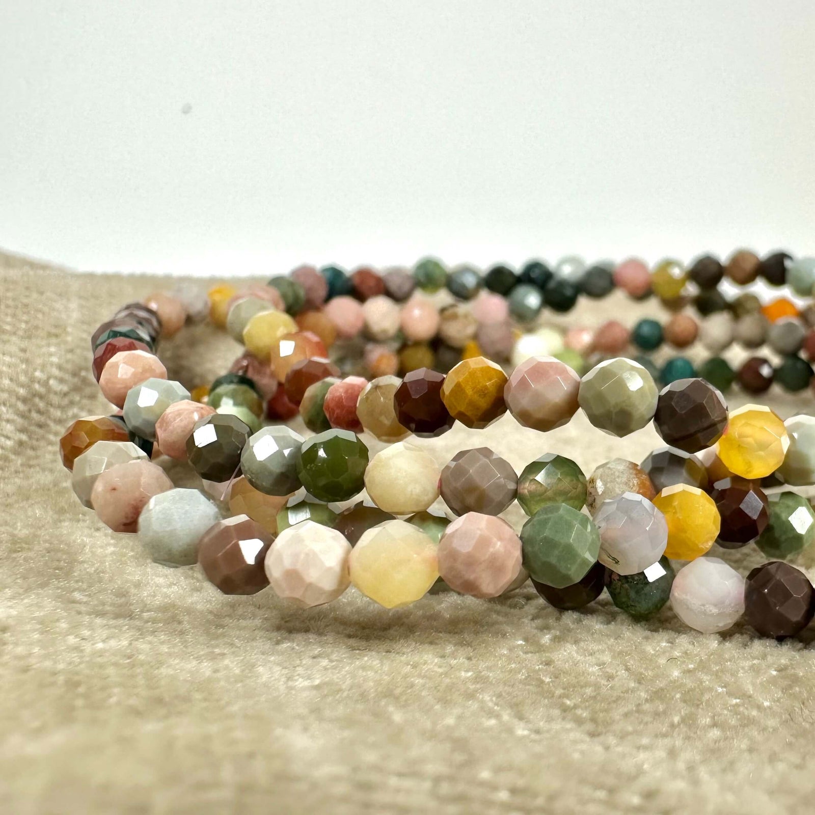 Alashan agat armbånd facetslebet