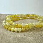 Gul opal armbånd facetslebet
