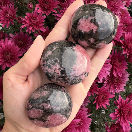 Rhodonit palmstone