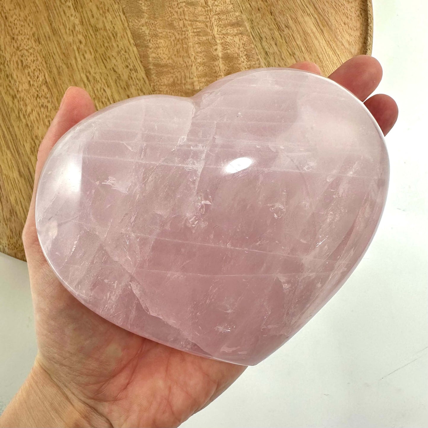 Rosenkvarts hjerte XL