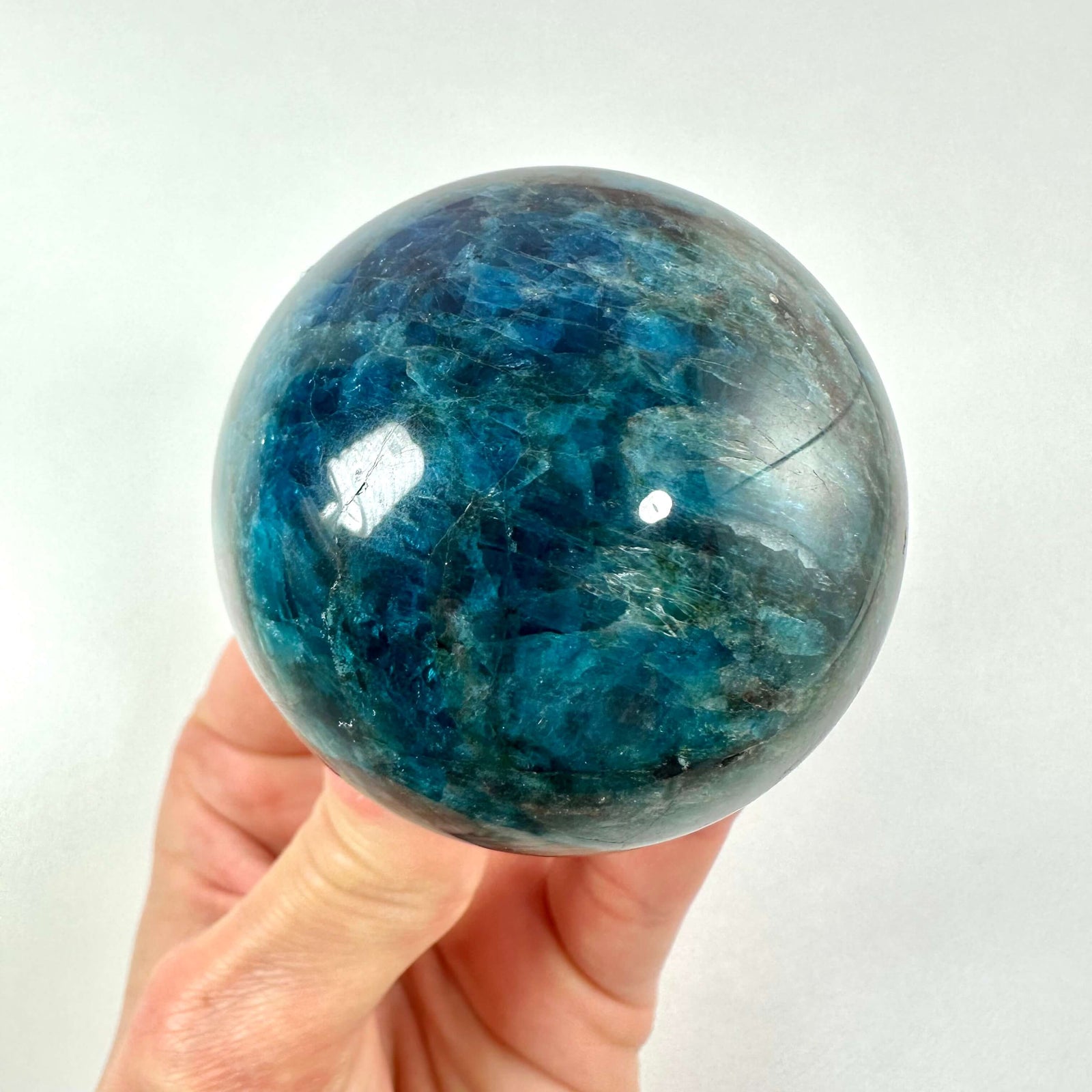 Blå Apatit kugle