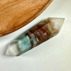 Amazonit dobbelt termineret, mat