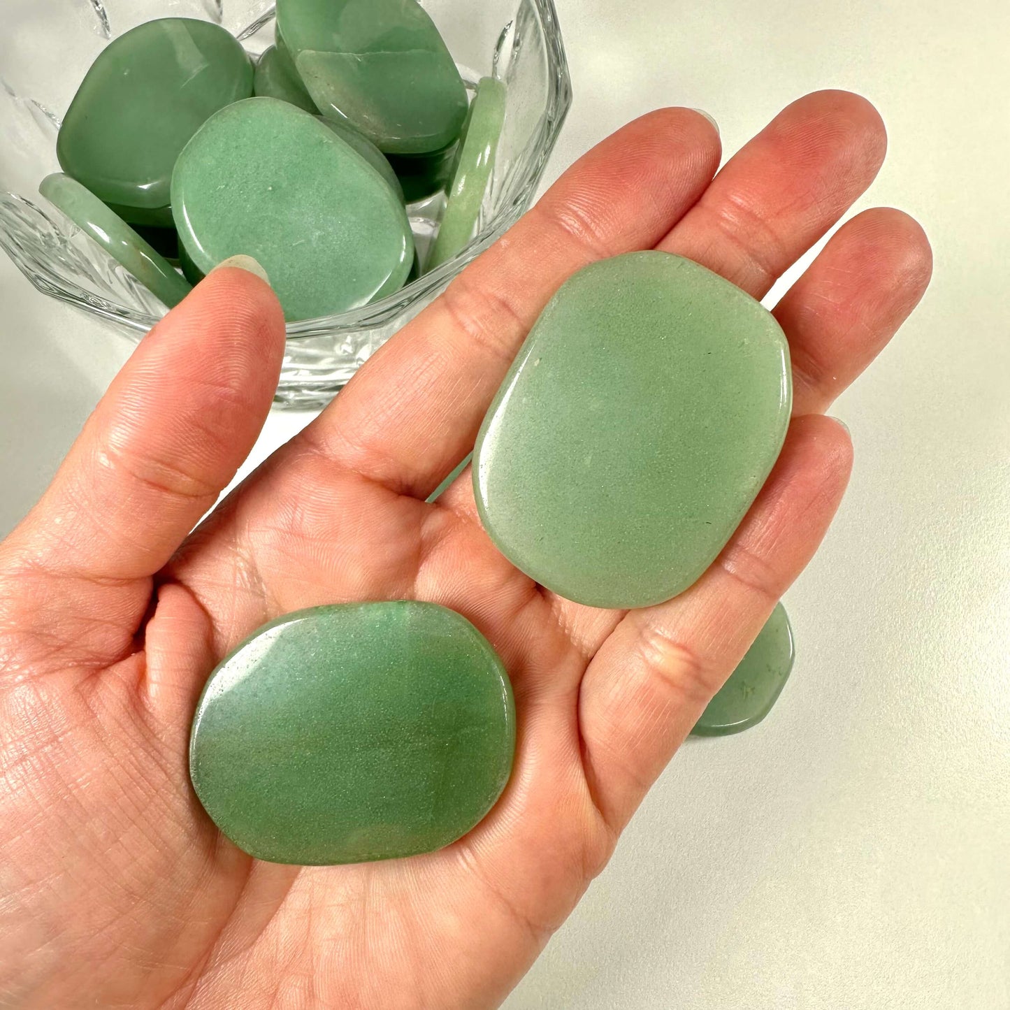 Grøn Aventurin skive