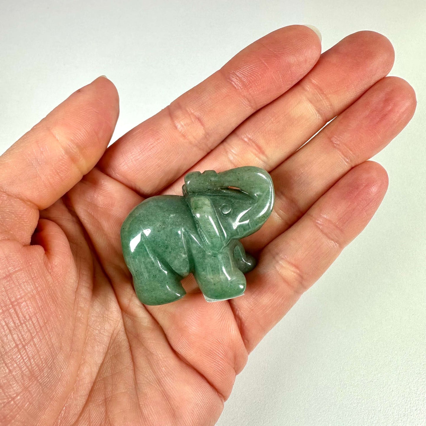 Grøn Aventurin elefant