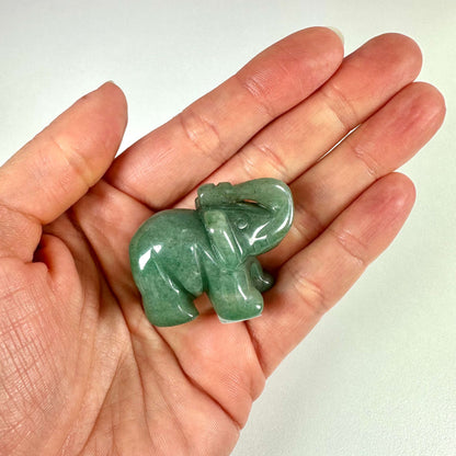 Grøn Aventurin elefant