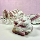 Rubellit kvarts, rå