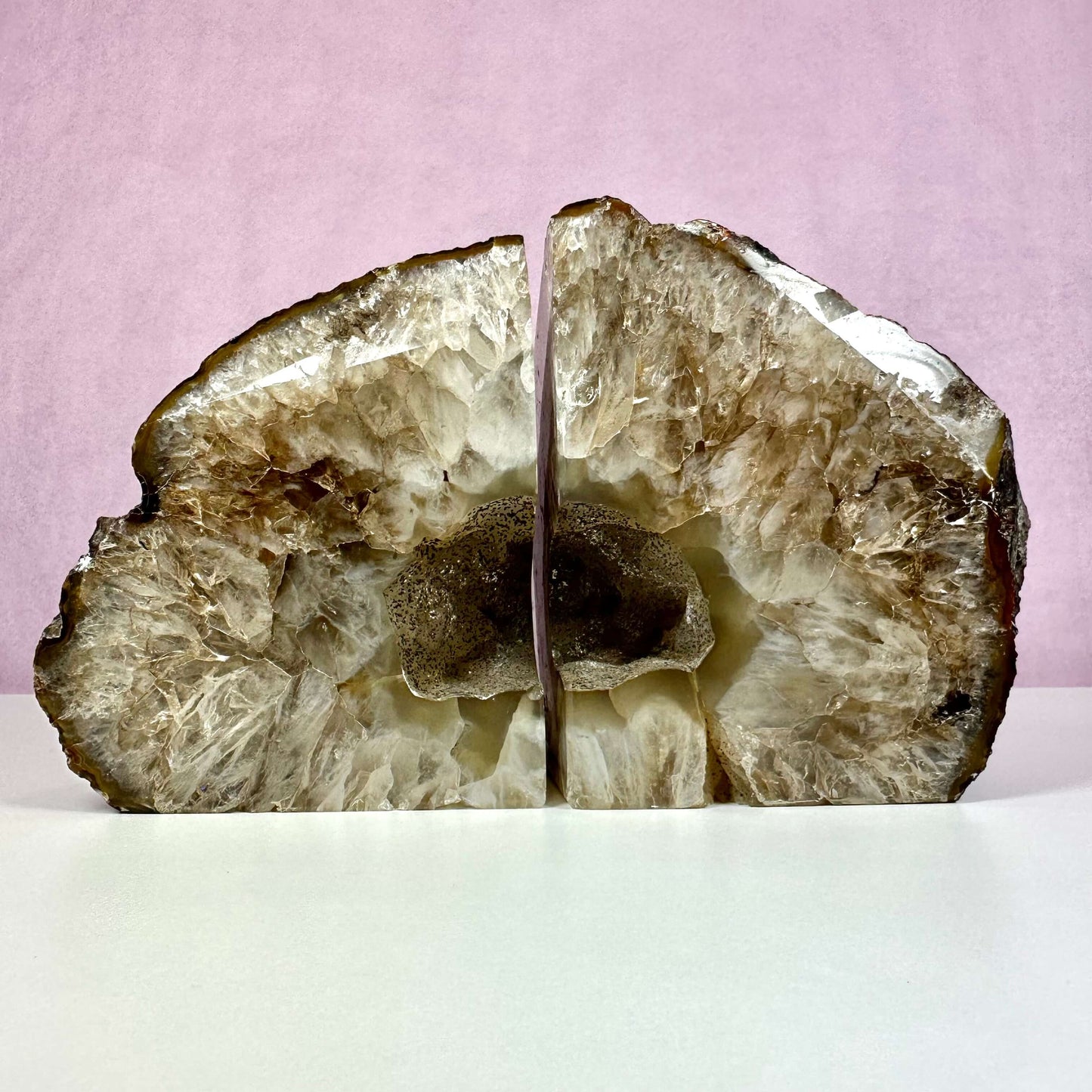 Kvarts bogstøtte, brun