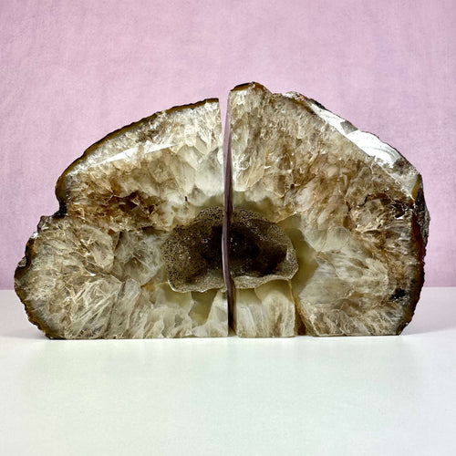 Kvarts bogstøtte, brun