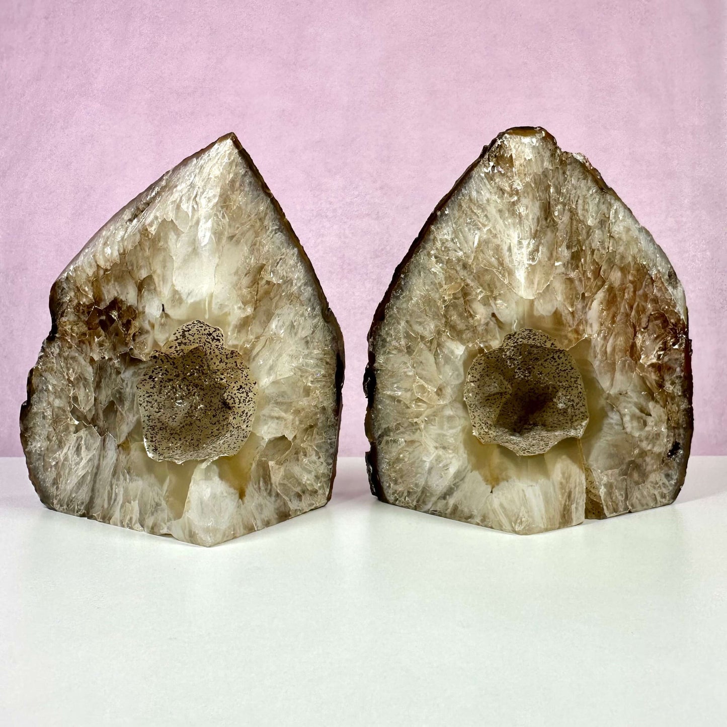 Kvarts bogstøtte, brun