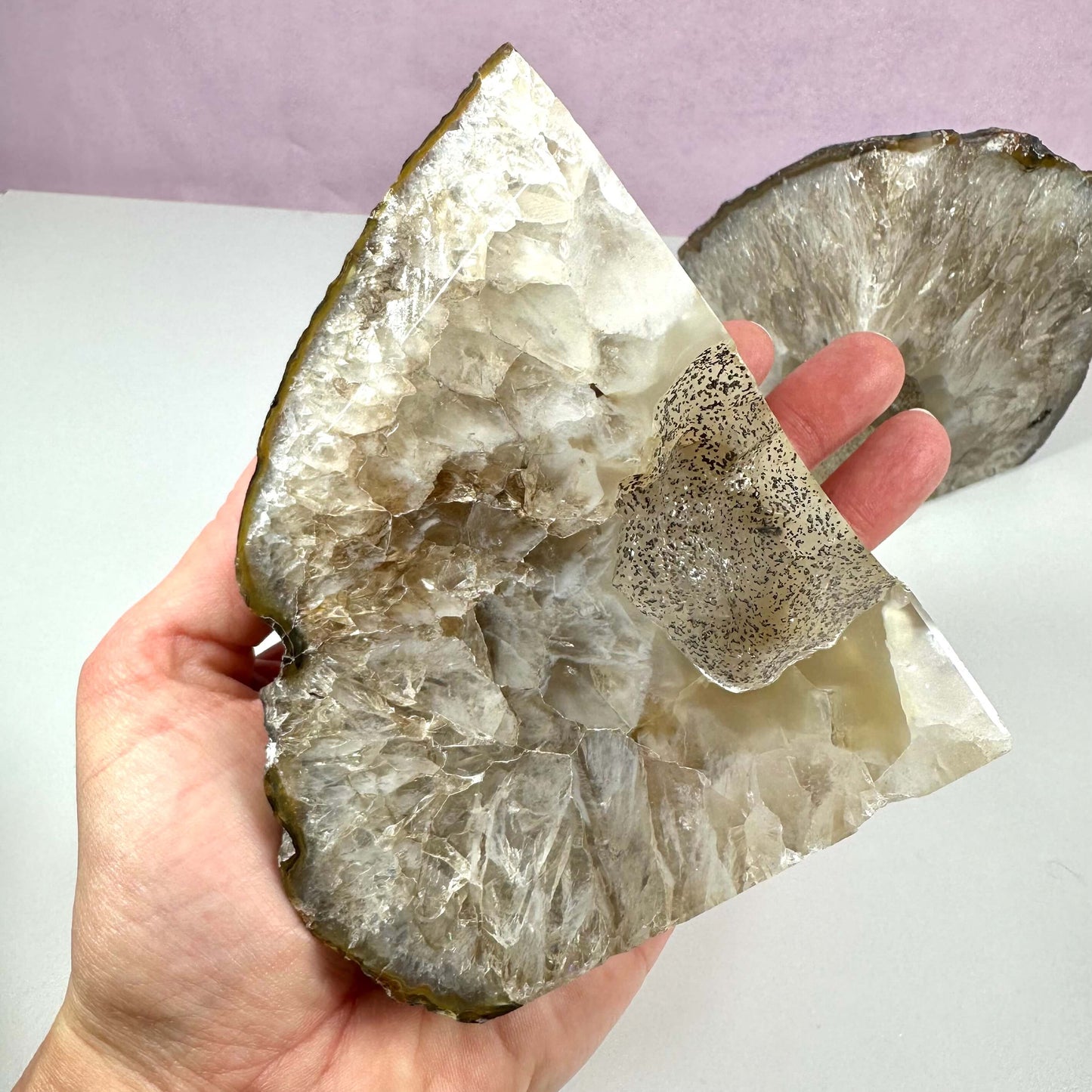 Kvarts bogstøtte, brun