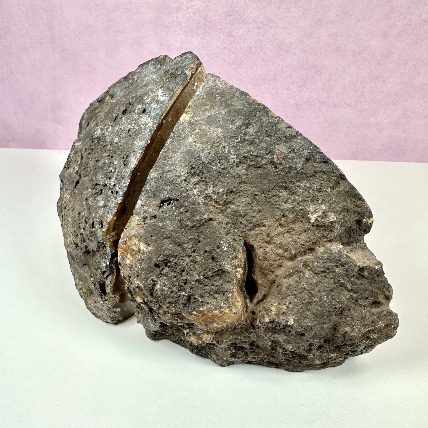 Kvarts bogstøtte, brun