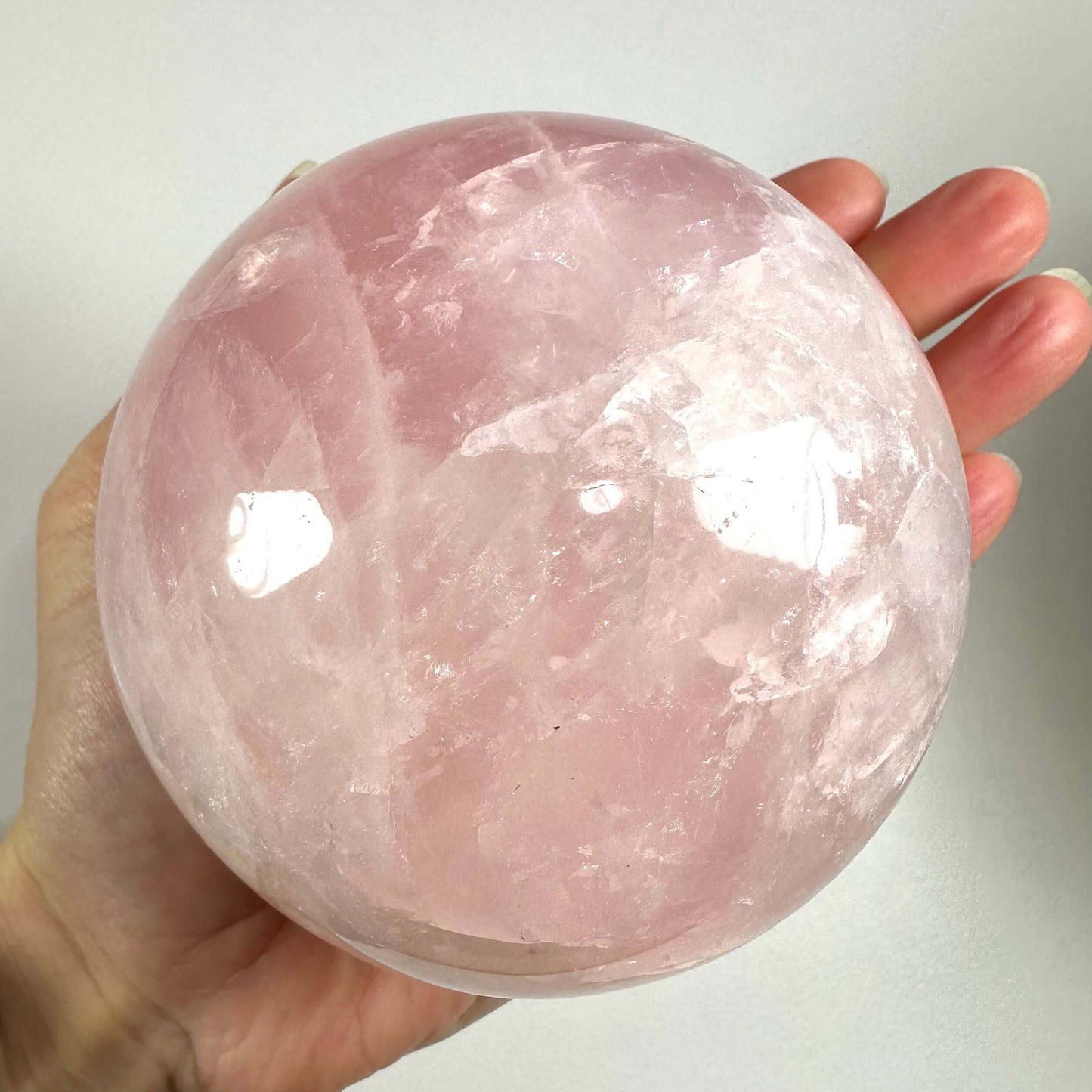 Rosenkvarts kugle XL nr 1