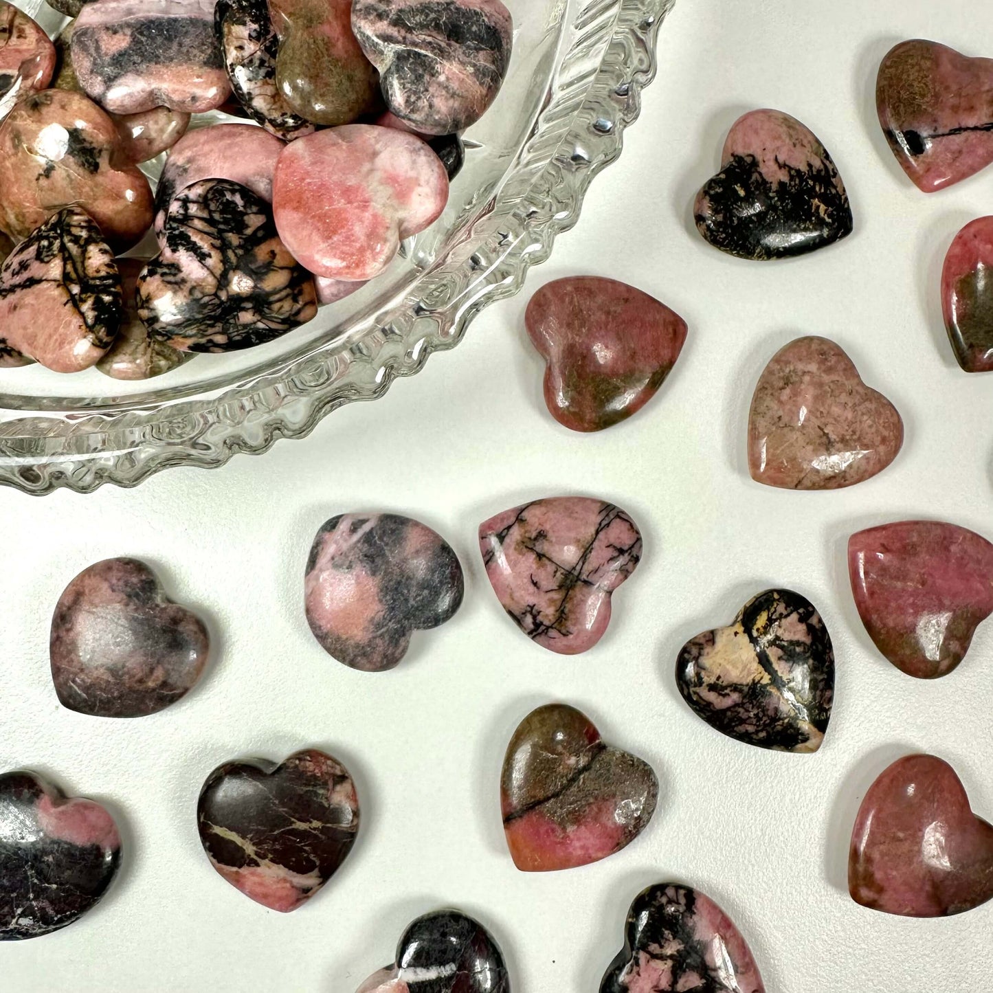 Rhodonit mini hjerte