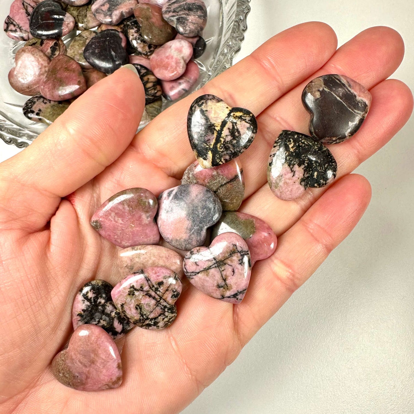 Rhodonit mini hjerte