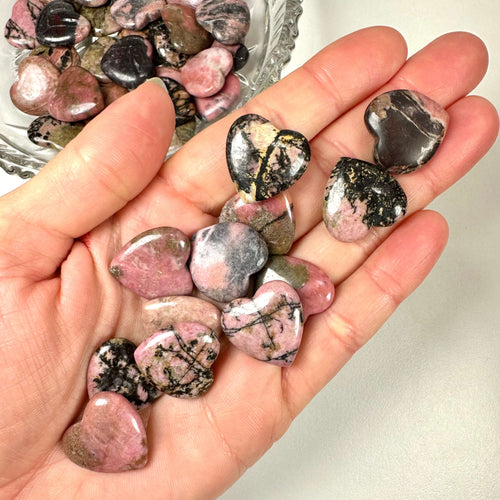 Rhodonit mini hjerte