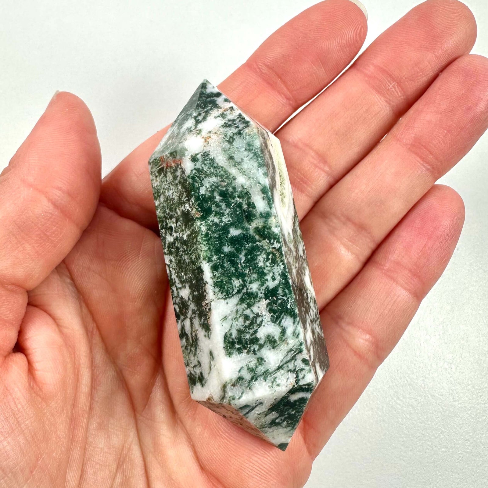 Dobbelt termineret Mos Agat