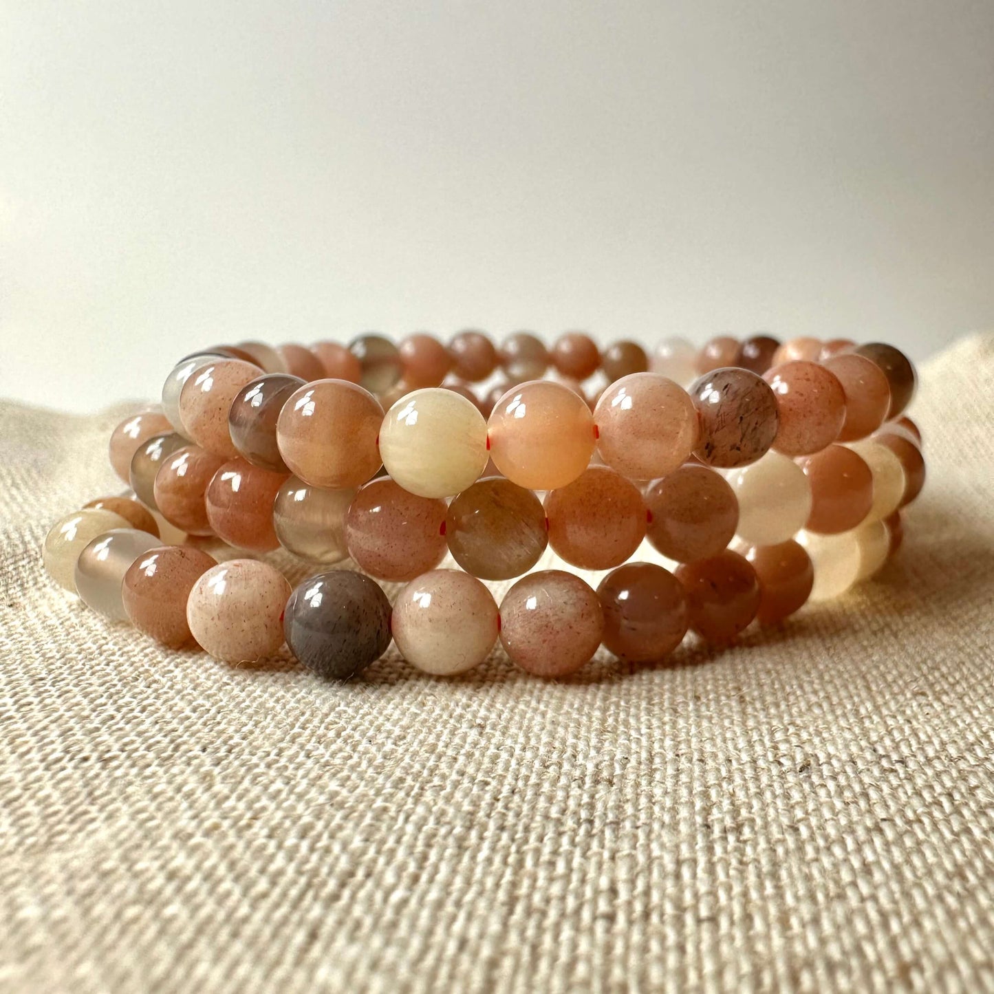 Månesten mix armbånd 6mm