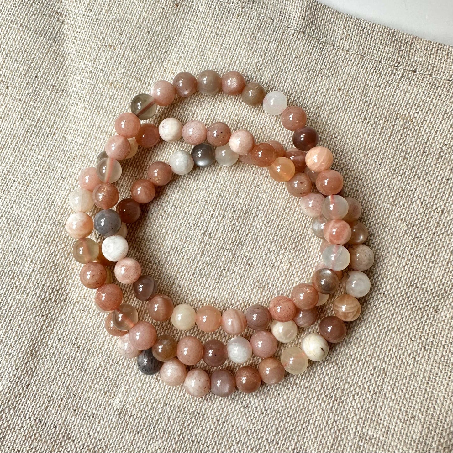 Månesten mix armbånd 6mm