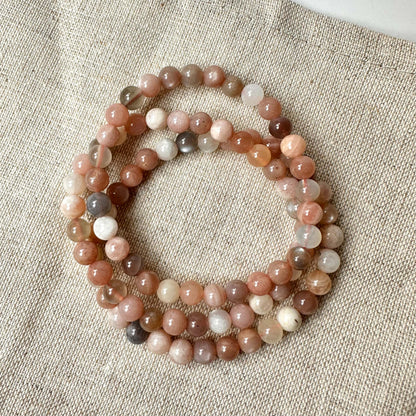 Månesten mix armbånd 6mm