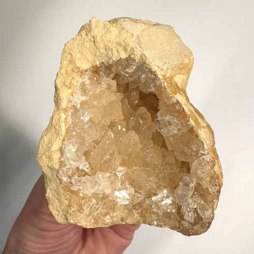 Gul calcit geode