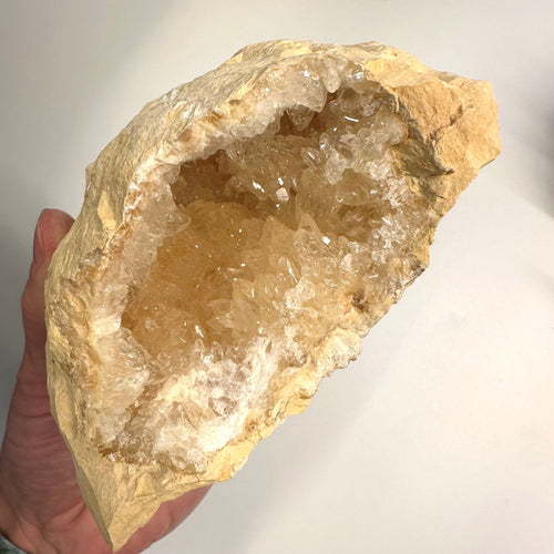 Gul calcit geode