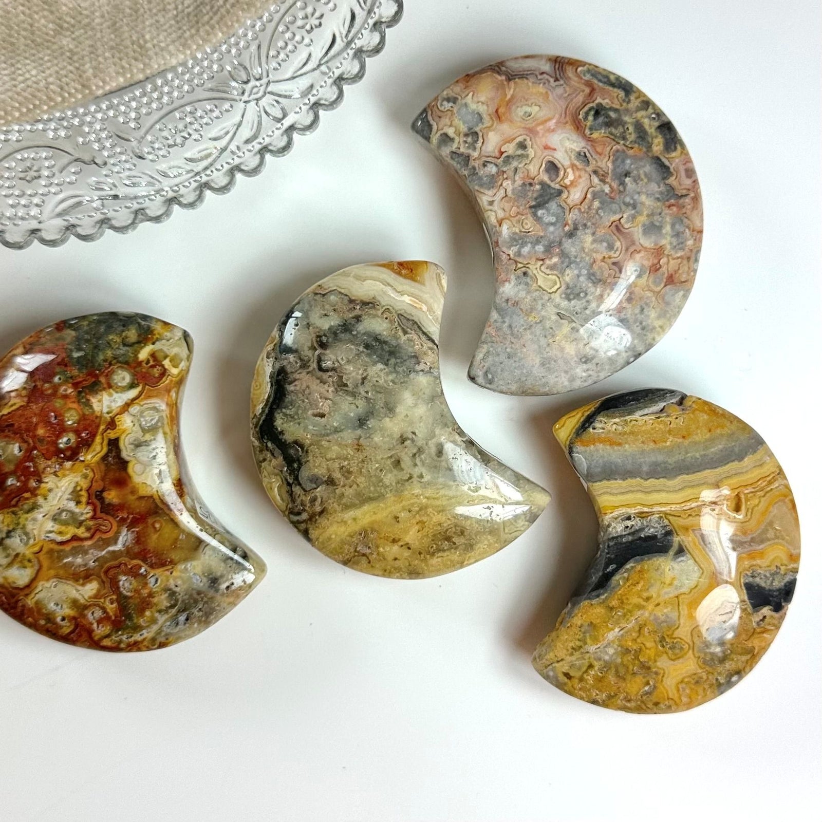 Agat crazy lace måner